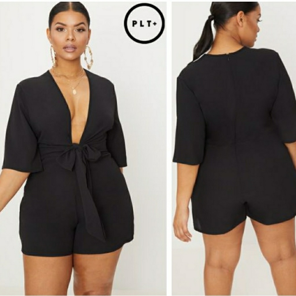 Pretty Little Thing Black Romper